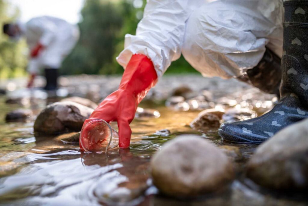 Water sampling for environmental contamination testing in Fayetteville, NC